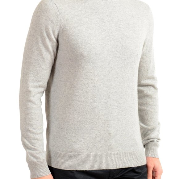Malo Optimum Men's Gray 100% Cashmere Turtleneck Pullover Sweater - Picture 2 of 6